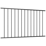 ZNTS Fence Panel Powder-coated Steel 1.7x1 m Black 145219