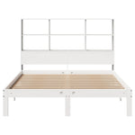 Bookcase Bed without Mattress White 160x200cm Solid Wood Pine 3322567