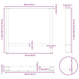 Dining Table Legs Anthracite 2 pcs 80x cm Steel 4013314