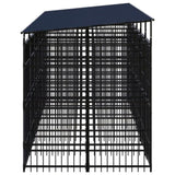 Outdoor Dog Kennel with Roof Steel 11.06 m 3097951