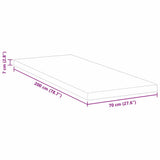 Mattress Topper White 70 x 200 x 7 cm Jaquard Fabric 4106231
