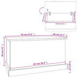Storage Box Black Engineered wood Medium Storage Box 816505