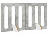 Folding Pet Fence 2 pcs Concrete Grey 100.5 x 38 x 70 cm 8005959