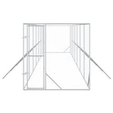 Outdoor Dog Kennel Silver 2x14x2 m Galvanised Steel 3190454