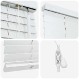 Venetian Blind White 80 x 130 cm 35 mm Solid Paulownia Wood 42015387
