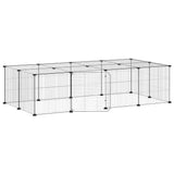 20-Panel Pet Cage with Door Black 35x35 cm Steel 3114058