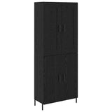 Highboard 2 pcs Black Oak Engineered Wood 3416121