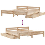Bed frame without Mattress 200x200 cm Solid Wood Pine 3309026