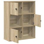 ZNTS Bookcase Sonoma Oak 60x24x76.5 cm Engineered Wood 860384