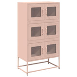 ZNTS Highboard Pink 68x39x123 cm Steel 853351