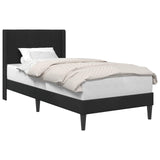 Bed Frame with Headboard Black 90 x 190 cm Velvet 42027535