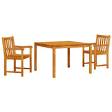 Garden Dining Set 3 pcs Brown Solid Acacia wood 3375645