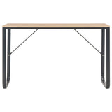 ZNTS Computer Desk Black and Oak 120x60x73 cm 20252