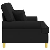 Armchair with Cushions Black Fabric 42043506