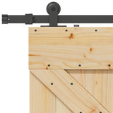Sliding Door NARVIK Natural and Black 80 x 210 cm 3445224