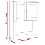Dresser Top ALTA 77x30x92 cm Solid Wood Pine 353945