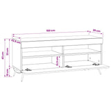 LED TV Cabinet Artisan Oak Engineered Wood 897654