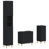 3 Piece Bathroom Cabinet Set DELFT Engineered Wood 3417865