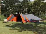 Tipi Tent with Roof Grey and Orange 660 x 456 x 200 cm Taffeta 42000977