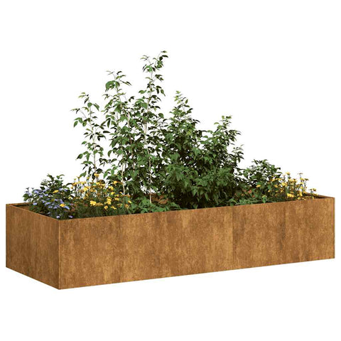 ZNTS Planter Rusty 200x80x40 cm Weathering Steel 860758