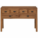 Sideboard Natural 110 x 35 x 75.5 cm Solid Teak Wood 42024261