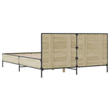 Bed Frame without Mattress Sonoma Oak 150x200 cm 3280003