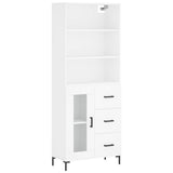 Highboard White 69.5x34x180 cm Engineered Wood 3189509