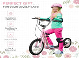 Kids Scooter, Teen Kick Scooter with Rubber Wheels, 16" Front Wheel, Height Adjustable Handlebar, T3398P348521