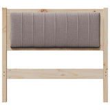 Upholstered Headboard Brown 90 cm Solid Pine Wood 879087