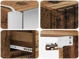 Bathroom Furniture Set 4 pcs Old Wood Engineered Wood and Glass 3407477