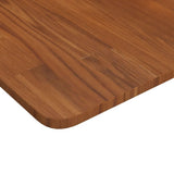 Square Table Top Dark Brown 70x70x1.5cm Treated Solid Wood Oak 343017