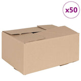 Folding Box 50 pcs Brown 30 x 21.5 x 14 cm Cardboard 4106567