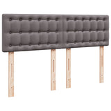 Box Spring Bed with Mattress Grey 160x200 cm Faux Leather 3286130