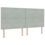 ZNTS Bed Frame Light Grey 200x200 cm Velvet 3344897