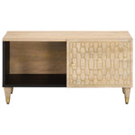 ZNTS Coffee Table 80x50x40 cm Solid Wood Mango 358252