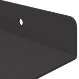 Floating Shelf Wall-mounted 4 pcs Black 100 x 18 x 2.5 cm Steel 8004045