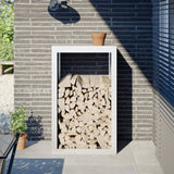 Firewood Rack White 60x40x100 cm Steel 850990