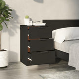 Bedside Cabinets 2 pcs Black 40x36x65 cm 811271