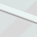 Sliding Door White 90x205 cm Tempered Glass and Aluminium 155205