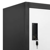 Locker Cabinet Anthracite and White 90x40x180 cm Steel 339832
