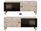 Coffee Table White 80 x 50 x 40 cm Solid Mango Wood 4018372