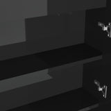 Bathroom Mirror Cabinet 80x15x60 cm MDF Shining Black 331531