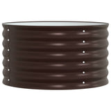 Garden Raised Bed Brown 80 x 80 x 44 cm Steel 42008141