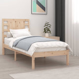 Bed Frame Natural wood colour Solid Pine Wood 90x200 cm Durable 3104203
