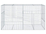 Gabion Basket with Cover 200x100x150 cm Galvanised Iron 3295214