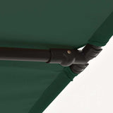 Garden Parasol with Aluminium Pole 2x1.5 m Green 47336
