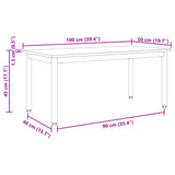 Coffee Table Artisian Oak 100 x 50 x 45 cm Engineered Wood 892577