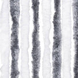 ZNTS Fly Curtain Grey and White 100x200 cm Chenille 377369