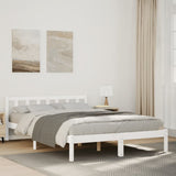 Extra Long Bed Frame without Mattress White 160x210 cm Solid Wood Pine 852437