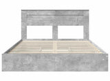 Storage Bed Concrete Grey 135 x 190 cm Engineered Wood 3409920